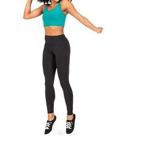 NEW BODY WRAPPERS recycled polyester legging with mesh insert in black